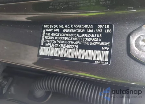 2019 Porsche Cayenne Turbo из США, поврежденный, VIN WP1AF2AY3KDA80276